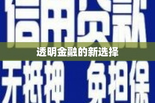 路北透明金融的新选择