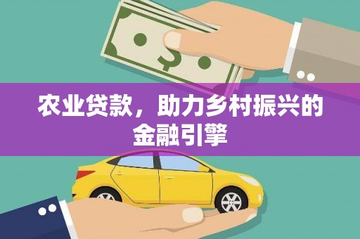 路北农业贷款，助力乡村振兴的金融引擎