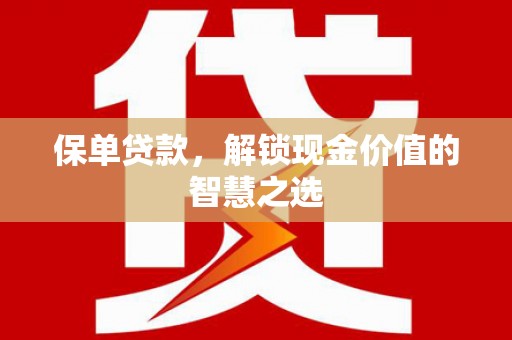 路北保单贷款，解锁现金价值的智慧之选