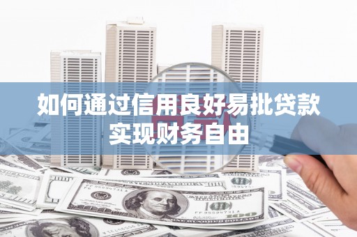 路北如何通过信用良好易批贷款实现财务自由