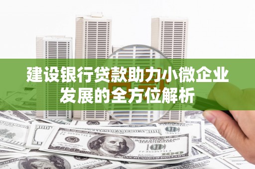 路北建设银行贷款助力小微企业发展的全方位解析