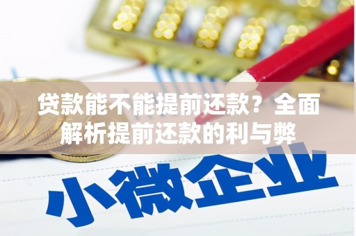 路北贷款能不能提前还款？全面解析提前还款的利与弊